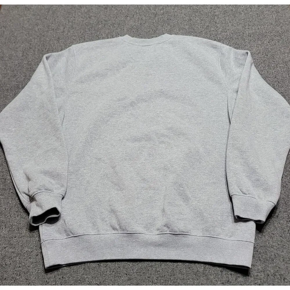Carhartt Sweatshirt Men Large Heather Gray K124 Marquette Crewneck Dorito Stitch